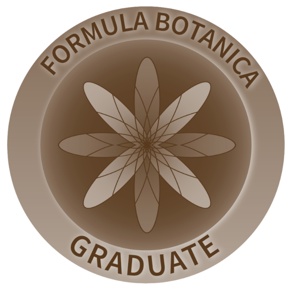 IMAGE OF formula botanica graduate logo for haircare formulator certification