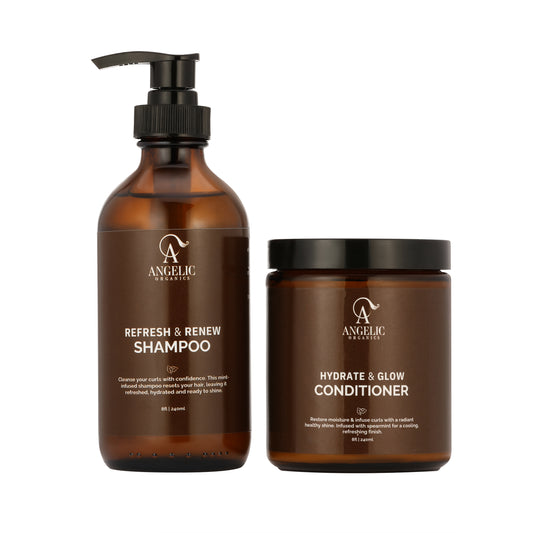 🌿 Root Revival Duo – Clarifying Shampoo + Deep Moisture Conditioner